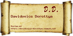Davidovics Dorottya névjegykártya