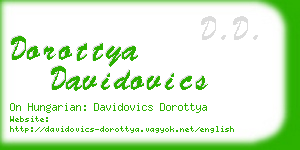 dorottya davidovics business card